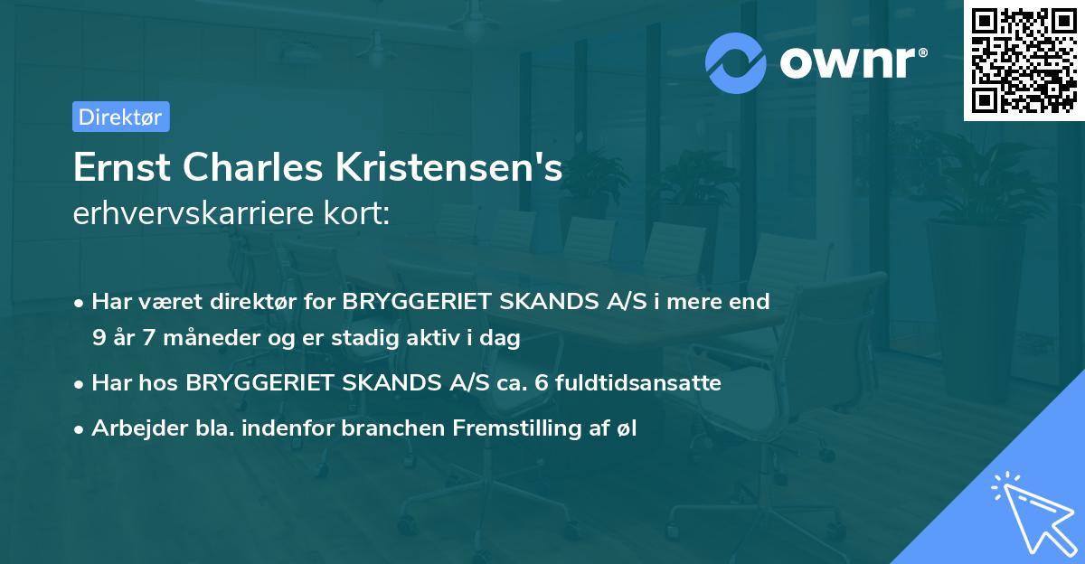 Ernst Charles Kristensen's erhvervskarriere kort