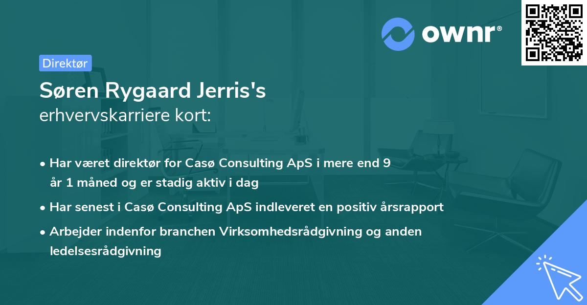 Søren Rygaard Jerris's erhvervskarriere kort