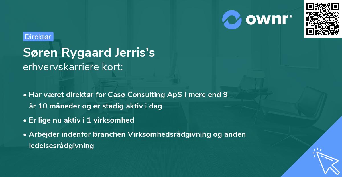 Søren Rygaard Jerris's erhvervskarriere kort