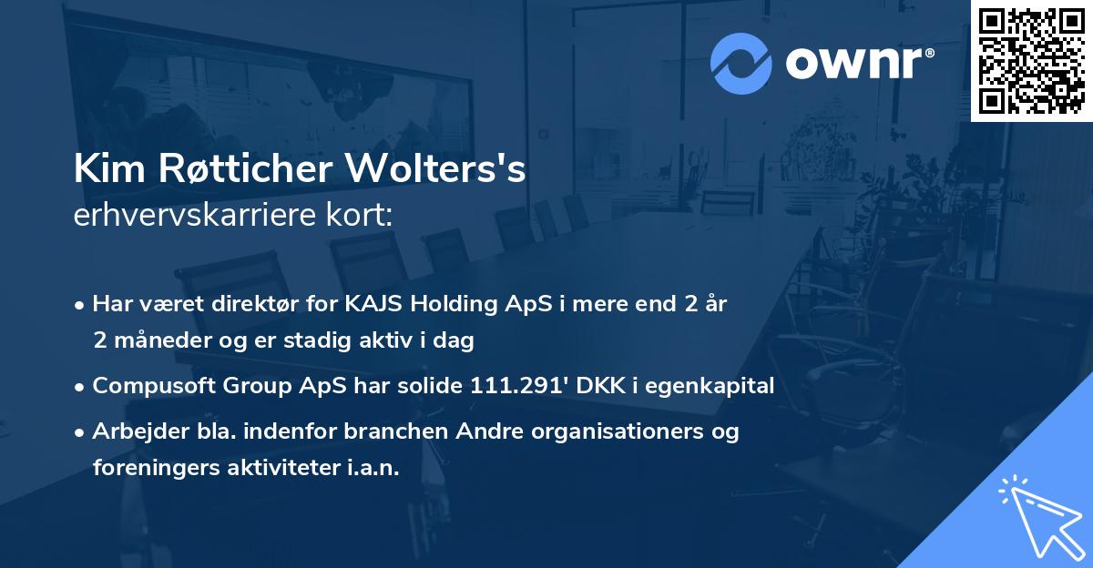 Kim Røtticher Wolters's erhvervskarriere kort