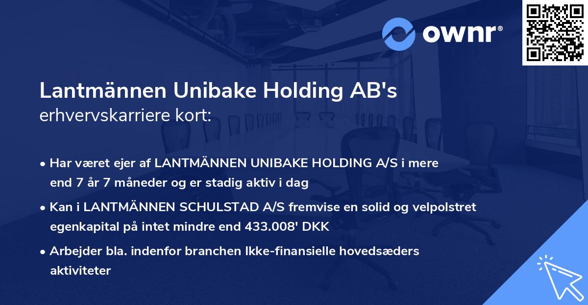 Lantmännen Unibake Holding AB's erhvervskarriere kort