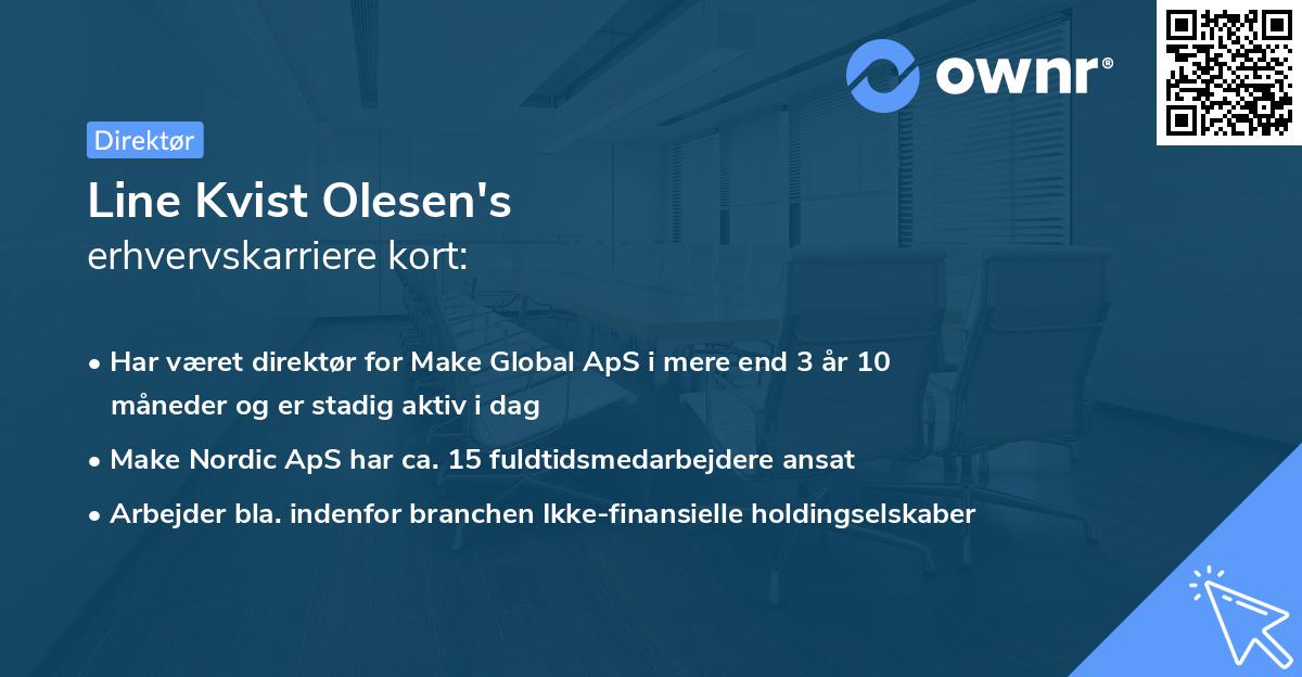 Line Kvist Olesen's erhvervskarriere kort