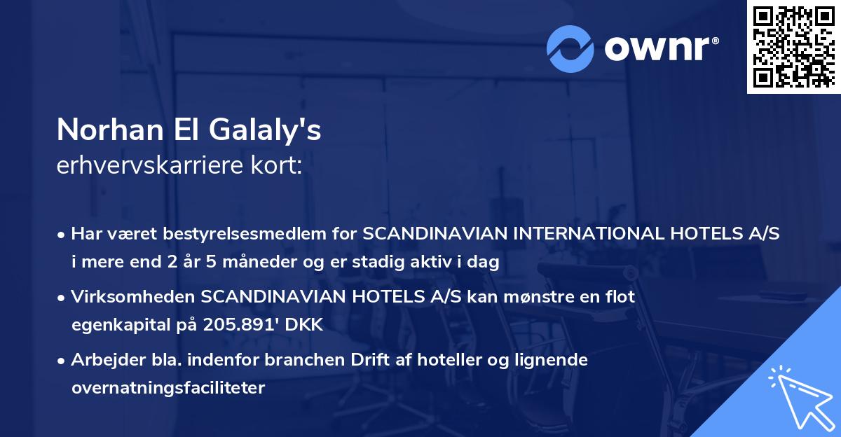 Norhan El Galaly's erhvervskarriere kort