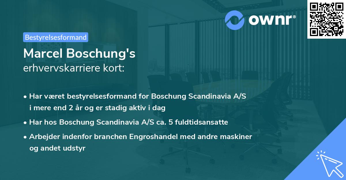 Marcel Boschung's erhvervskarriere kort