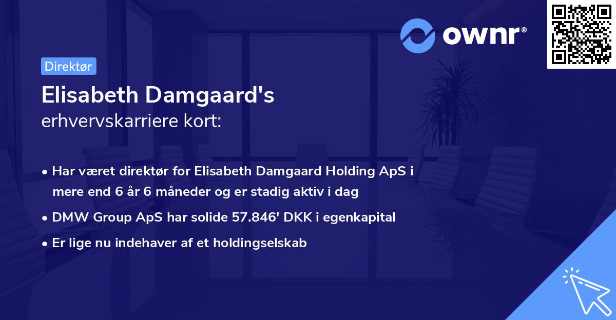 Elisabeth Damgaard's erhvervskarriere kort