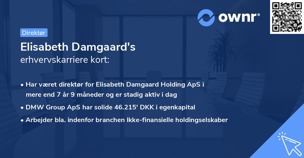 Elisabeth Damgaard's erhvervskarriere kort