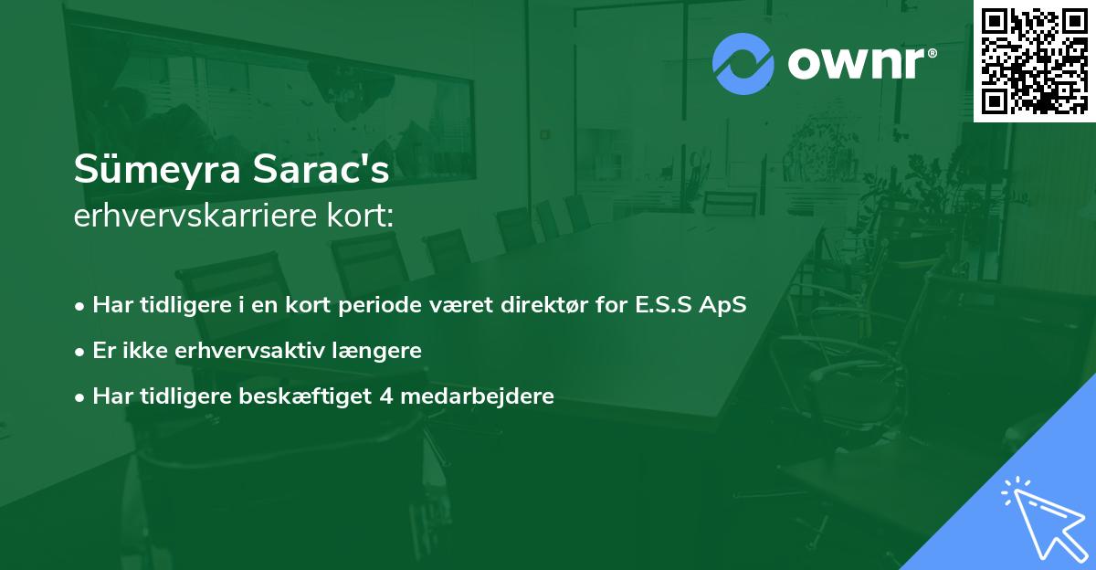 Sümeyra Sarac's erhvervskarriere kort