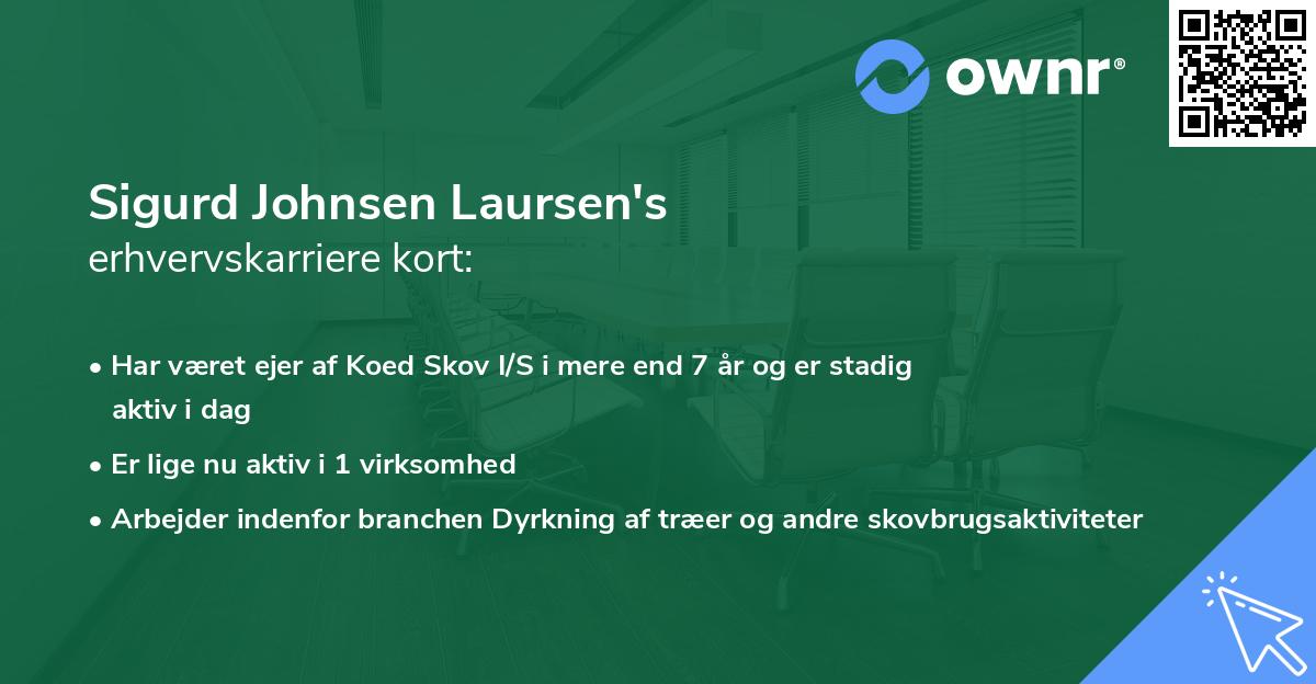 Sigurd Johnsen Laursen's erhvervskarriere kort