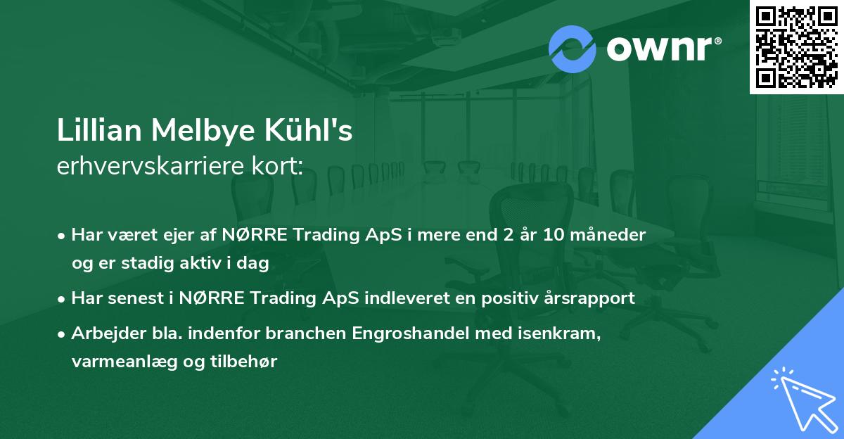Lillian Melbye Kühl's erhvervskarriere kort