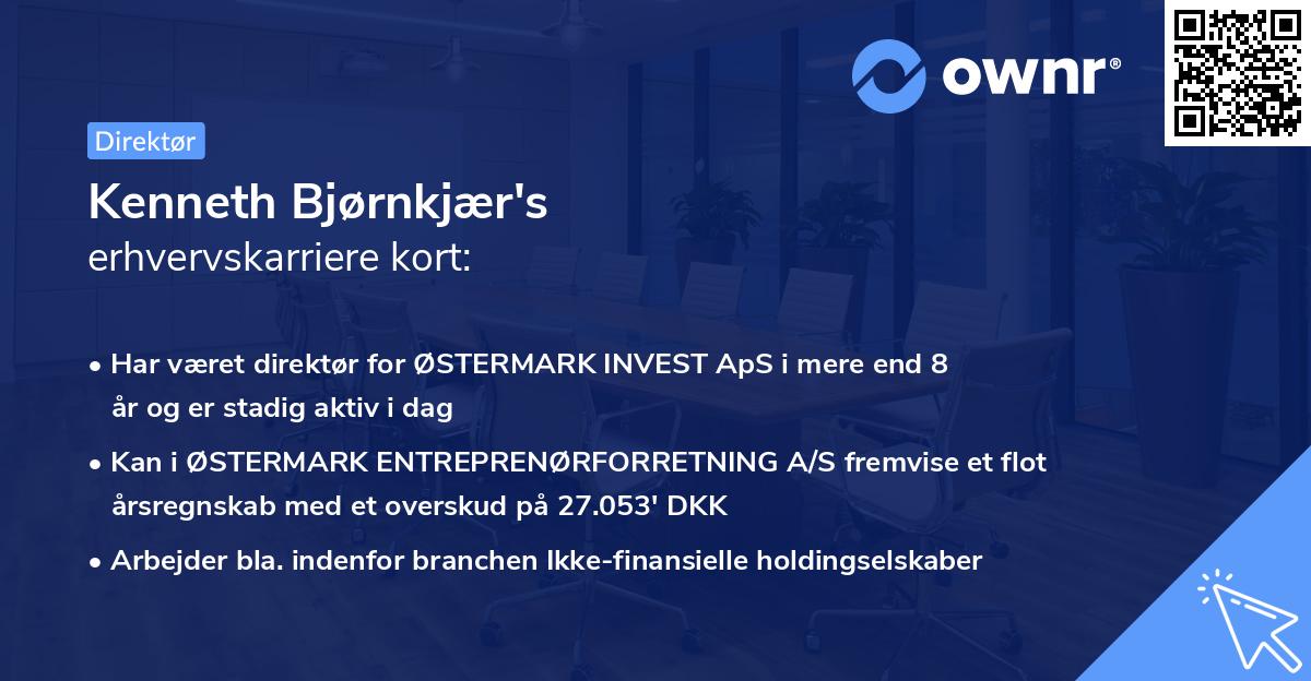 Kenneth Bjørnkjær's erhvervskarriere kort