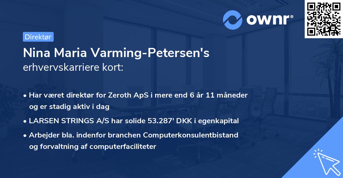 Nina Maria Varming-Petersen's erhvervskarriere kort