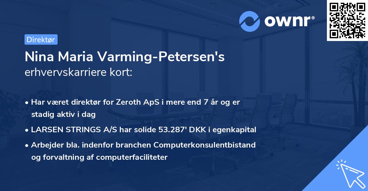 Nina Maria Varming-Petersen's erhvervskarriere kort