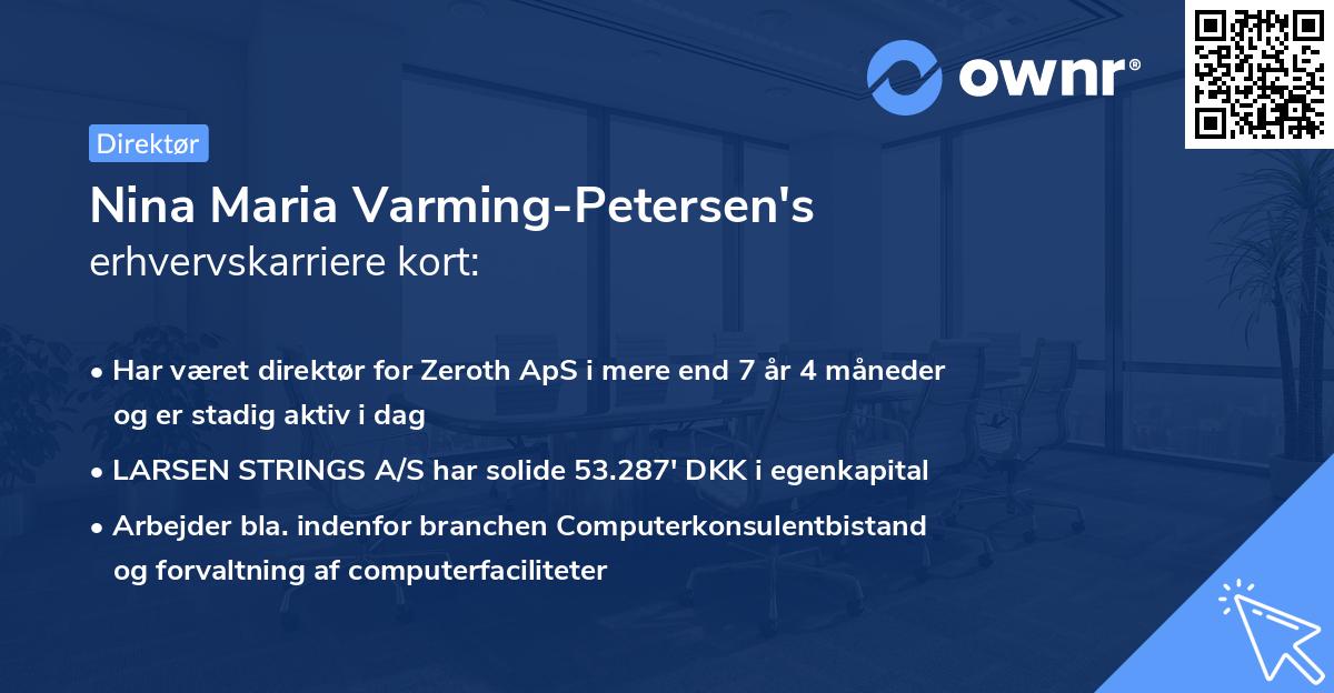 Nina Maria Varming-Petersen's erhvervskarriere kort