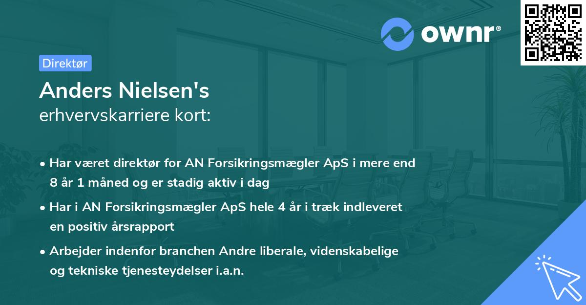 Anders Nielsen's erhvervskarriere kort