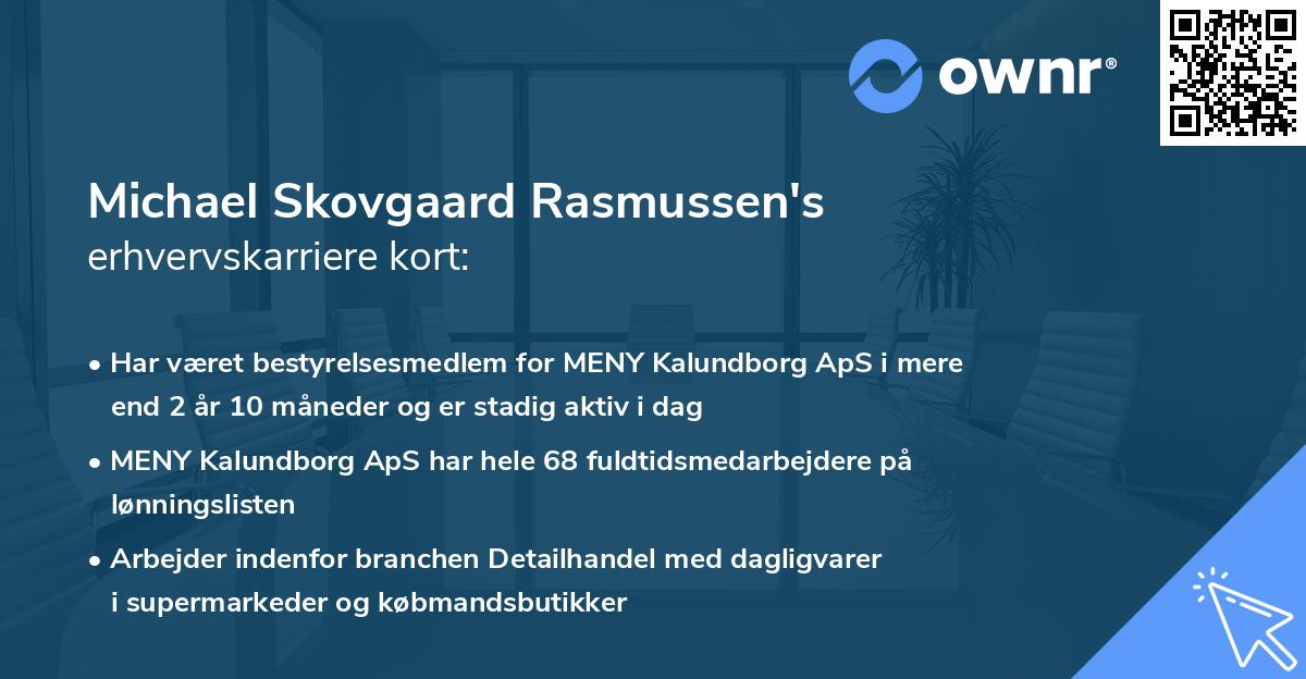 Michael Skovgaard Rasmussen's erhvervskarriere kort