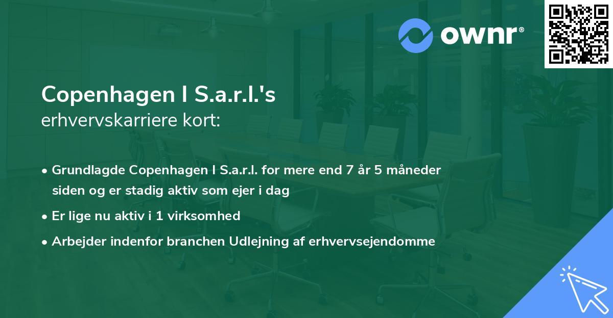 Copenhagen I S.a.r.l.'s erhvervskarriere kort