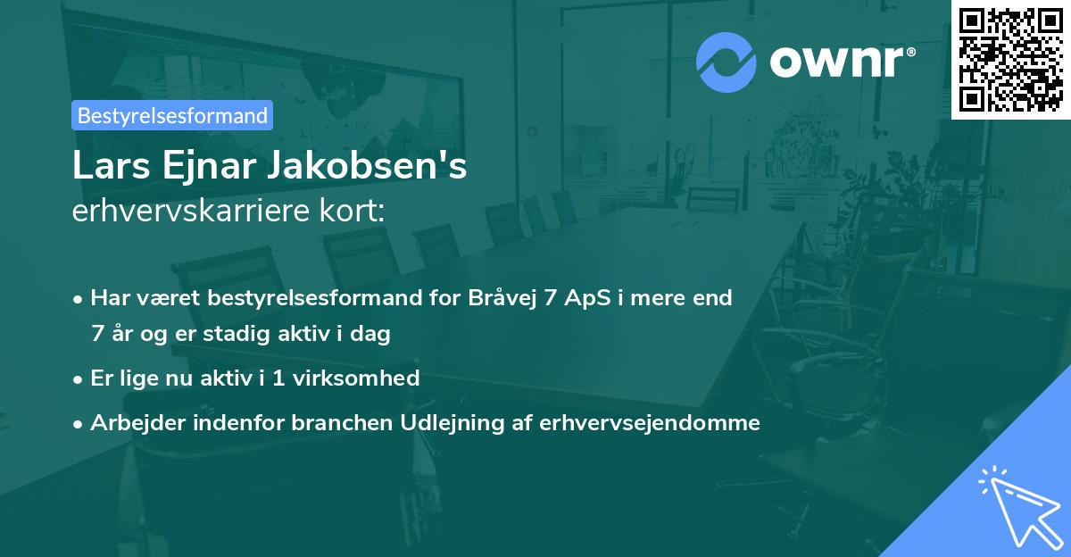 Lars Ejnar Jakobsen's erhvervskarriere kort
