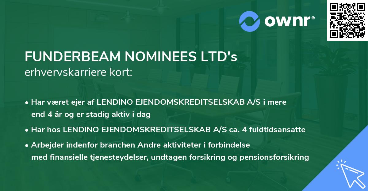FUNDERBEAM NOMINEES LTD's erhvervskarriere kort