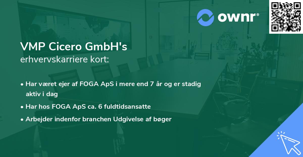 VMP Cicero GmbH's erhvervskarriere kort