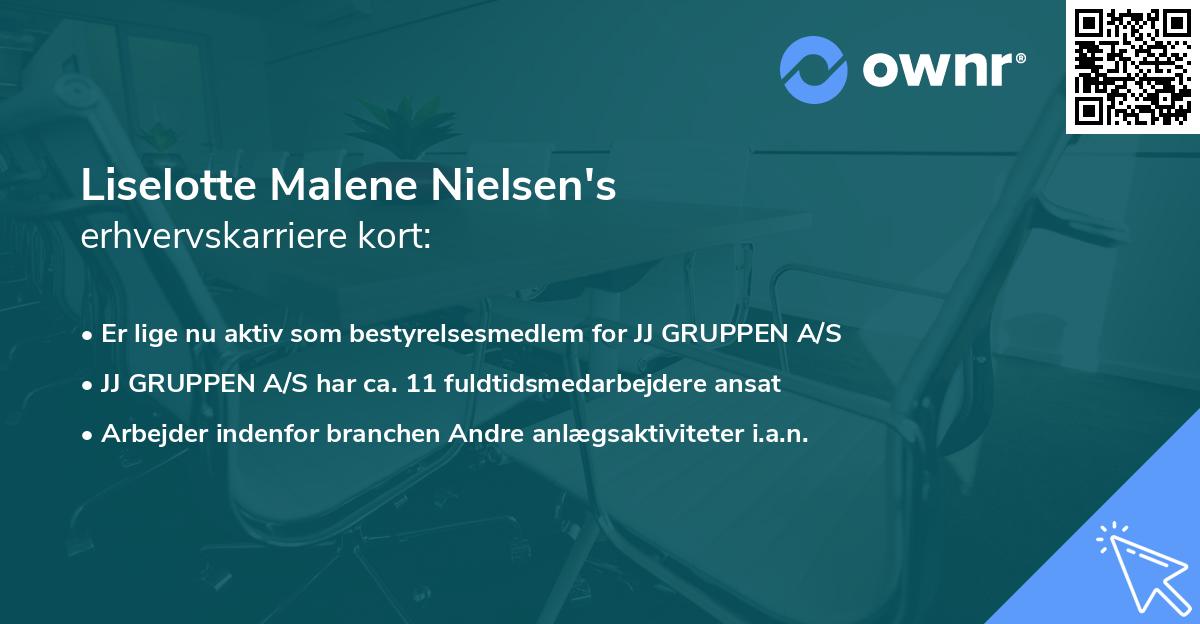 Liselotte Malene Nielsen's erhvervskarriere kort
