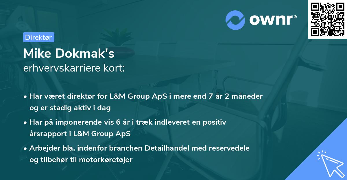 Mike Dokmak's erhvervskarriere kort