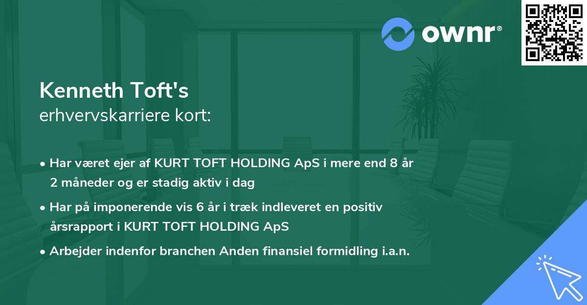 Kenneth Toft's erhvervskarriere kort