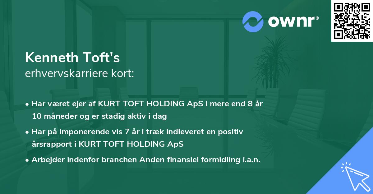 Kenneth Toft's erhvervskarriere kort