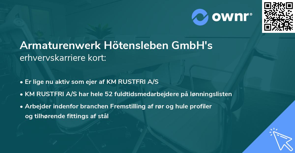 Armaturenwerk Hötensleben GmbH's erhvervskarriere kort