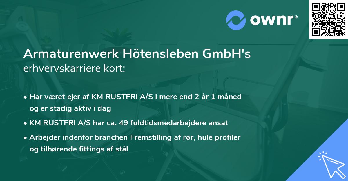 Armaturenwerk Hötensleben GmbH's erhvervskarriere kort