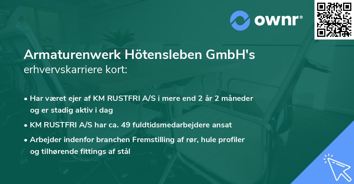 Armaturenwerk Hötensleben GmbH's erhvervskarriere kort