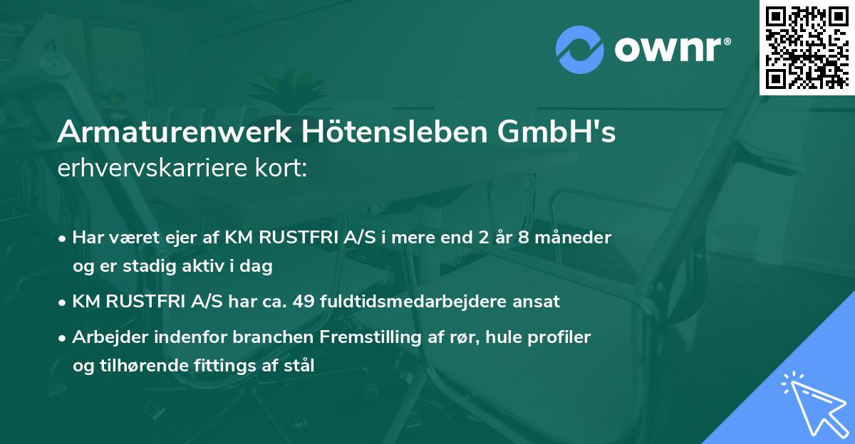 Armaturenwerk Hötensleben GmbH's erhvervskarriere kort