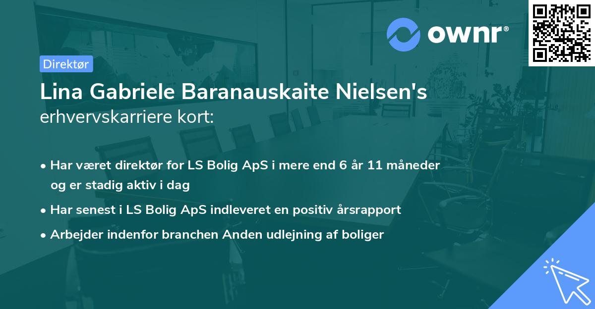 Lina Gabriele Baranauskaite Nielsen's erhvervskarriere kort