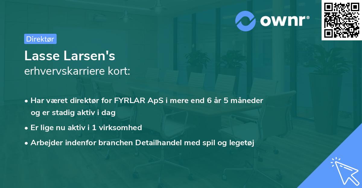 Lasse Larsen's erhvervskarriere kort