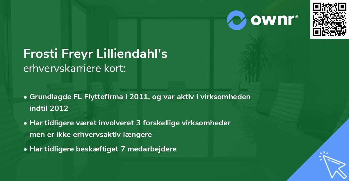 Frosti Freyr Lilliendahl's erhvervskarriere kort