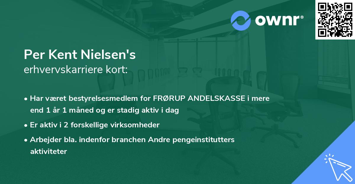 Per Kent Nielsen's erhvervskarriere kort