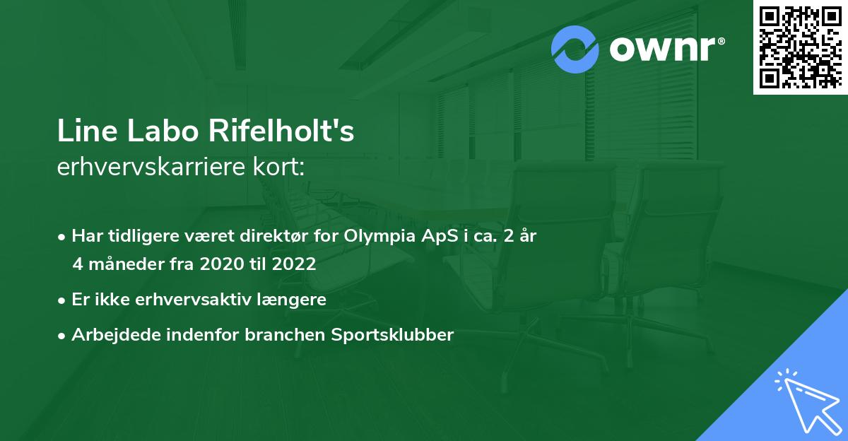 Line Labo Rifelholt's erhvervskarriere kort