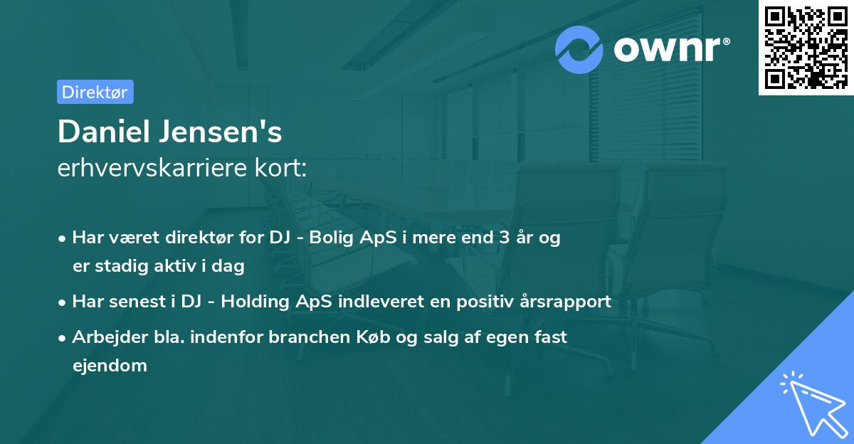 Daniel Jensen's erhvervskarriere kort