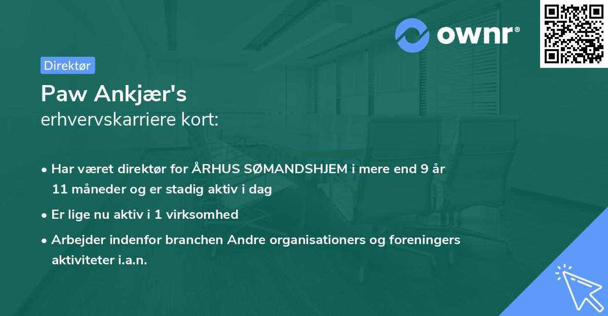 Paw Ankjær's erhvervskarriere kort