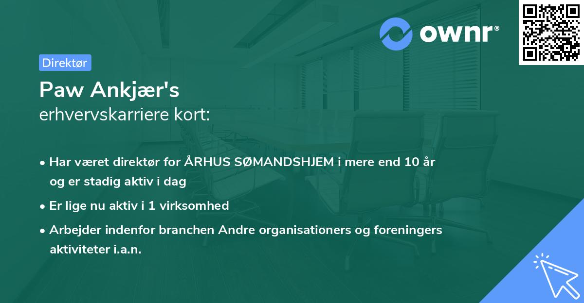 Paw Ankjær's erhvervskarriere kort