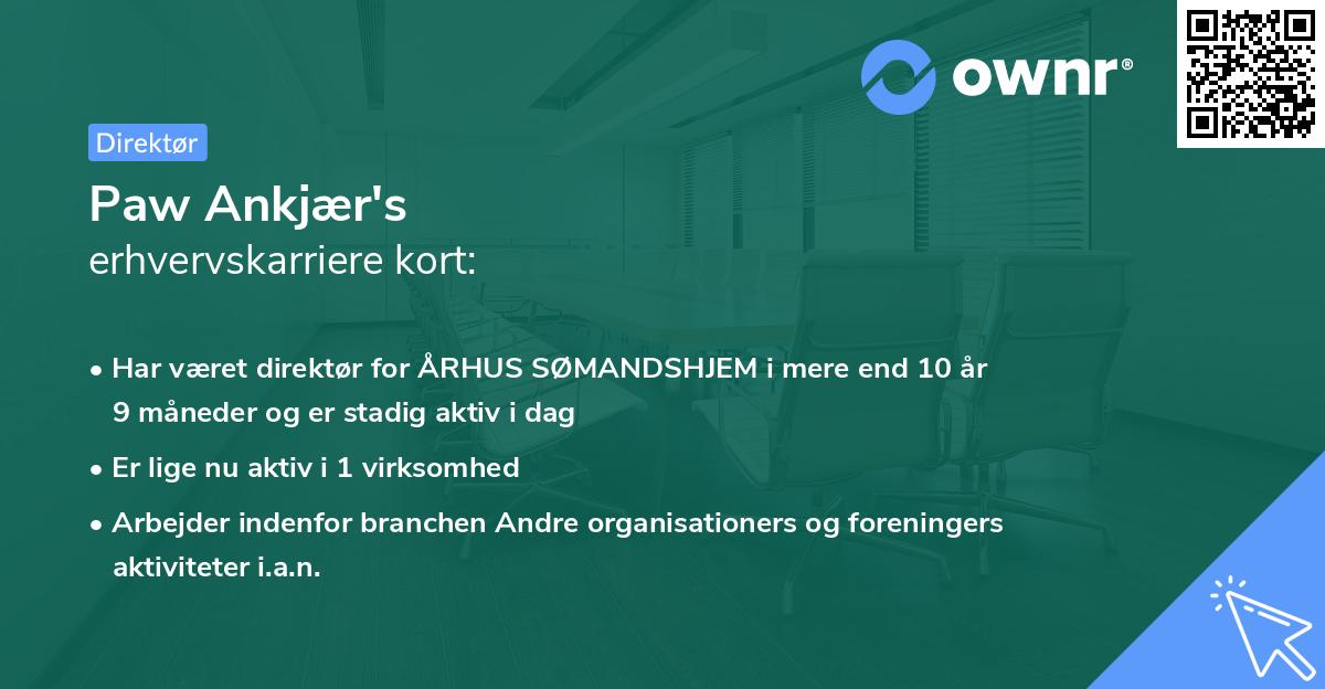 Paw Ankjær's erhvervskarriere kort