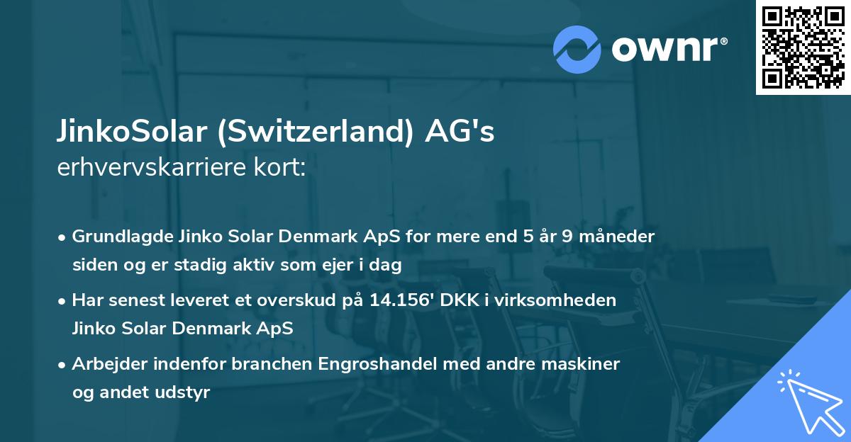 JinkoSolar (Switzerland) AG's erhvervskarriere kort