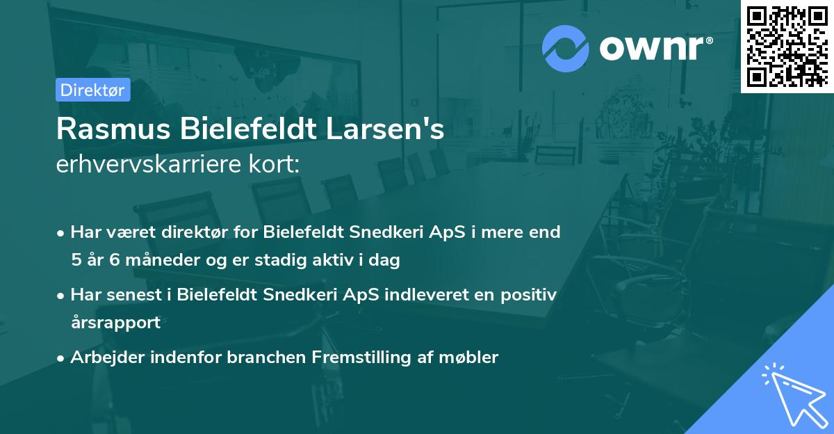 Rasmus Bielefeldt Larsen's erhvervskarriere kort