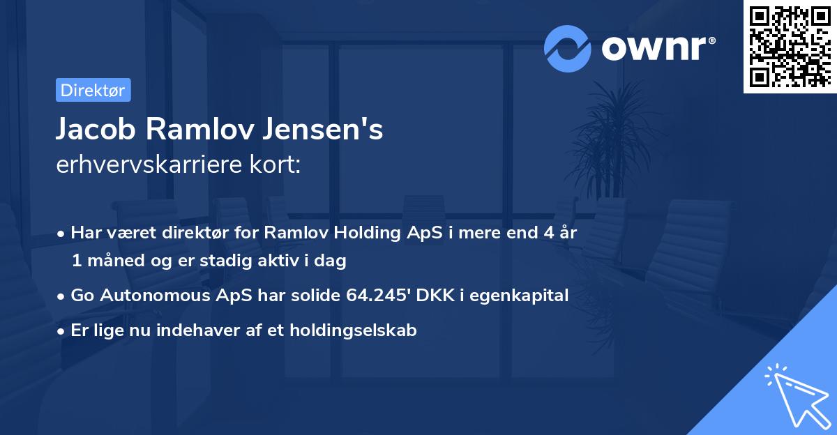 Jacob Ramlov Jensen's erhvervskarriere kort