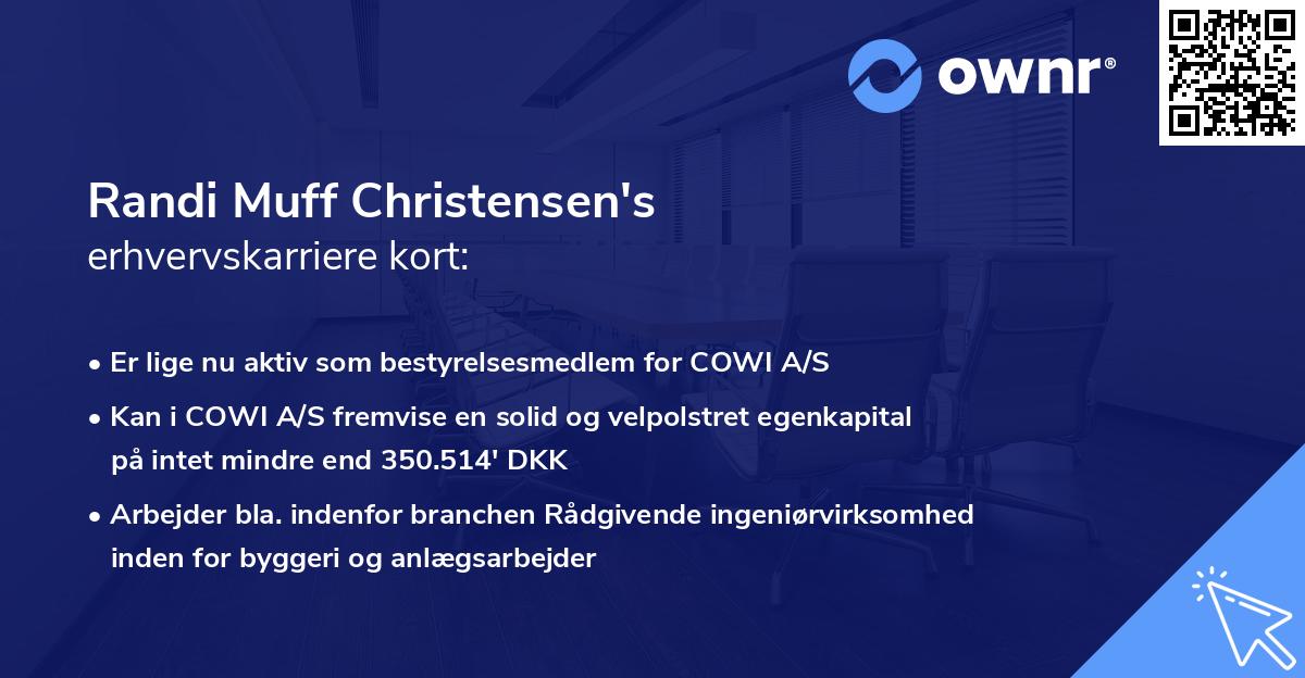 Randi Muff Christensen's erhvervskarriere kort