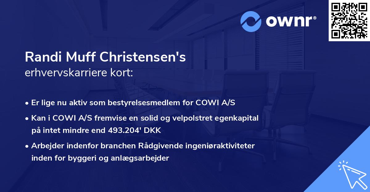 Randi Muff Christensen's erhvervskarriere kort