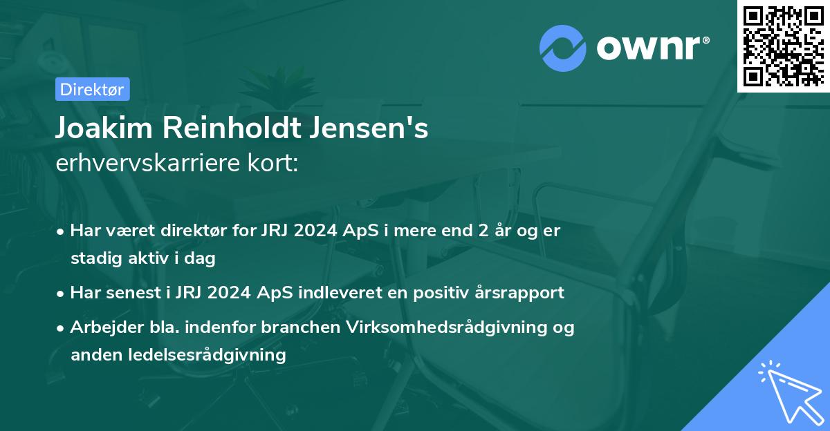 Joakim Reinholdt Jensen's erhvervskarriere kort