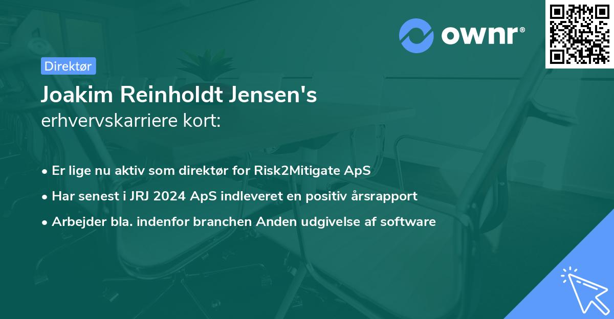 Joakim Reinholdt Jensen's erhvervskarriere kort
