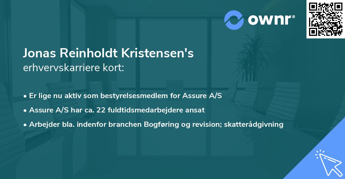 Jonas Reinholdt Kristensen's erhvervskarriere kort