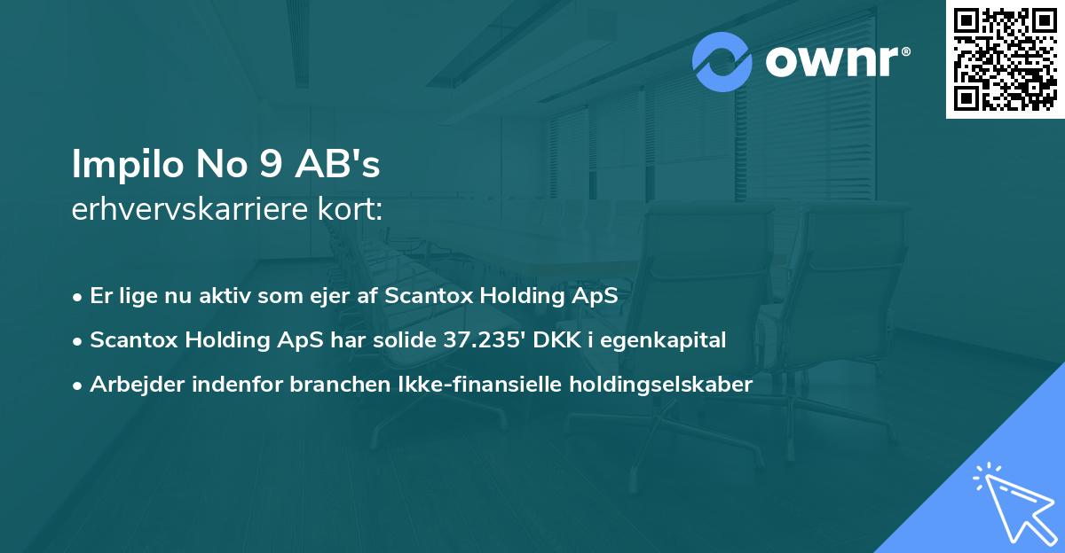 Impilo No 9 AB's erhvervskarriere kort