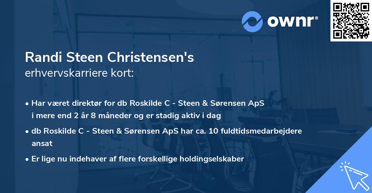 Randi Steen Christensen's erhvervskarriere kort